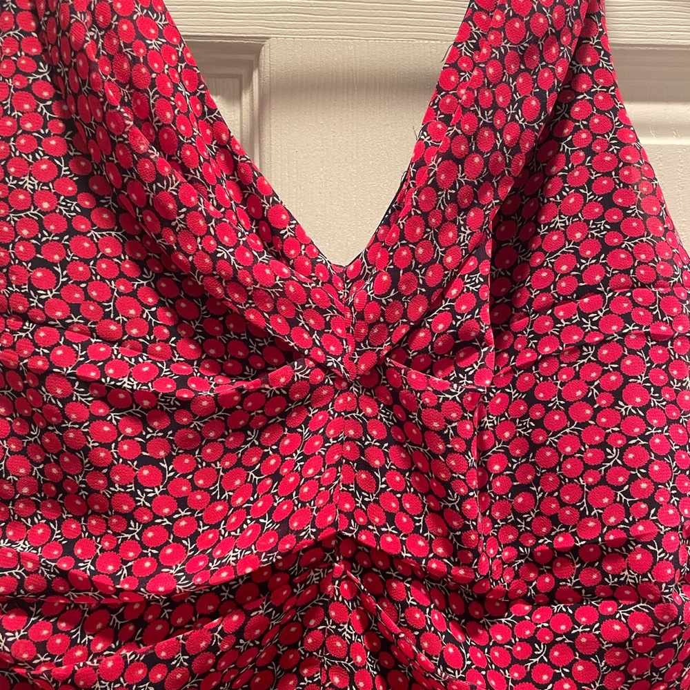 Express Red Patterned Tank Top - Picture 2 of 10